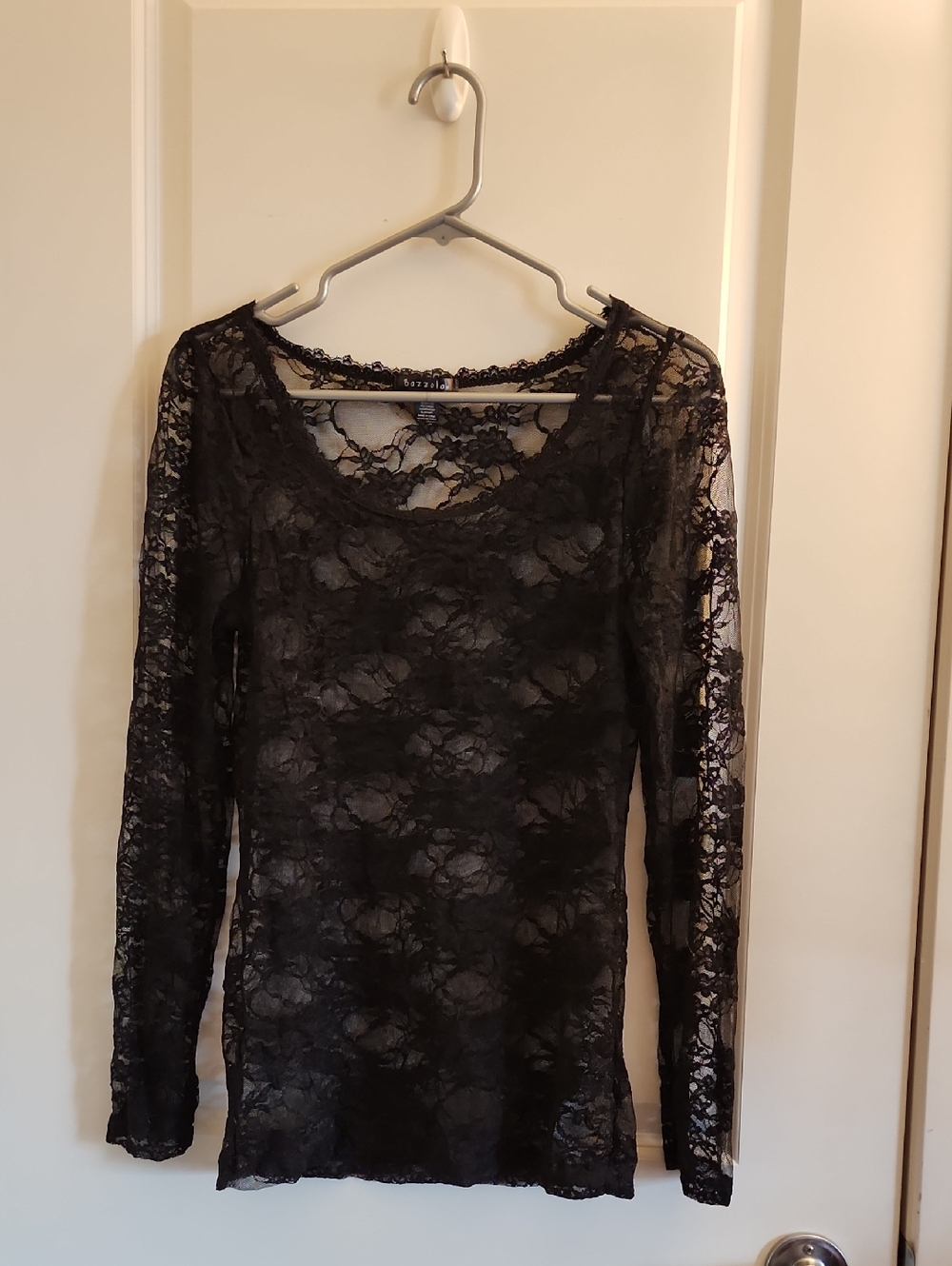 Black Floral Lace Top